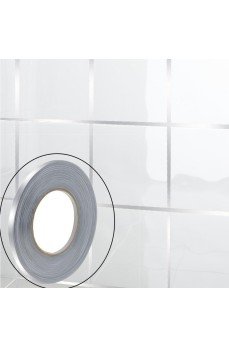 0.5 Cm Kalınlık Gümüş Fayans Arası Şerit Bandı 50 Metre Banyo Derz Dekor Bandı