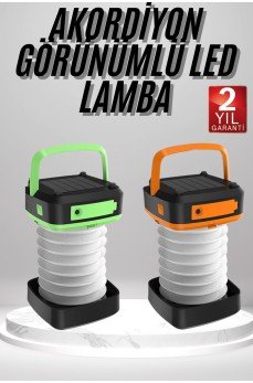 Kamp Feneri Lambası Solar Güneş Enerji Portatif Işıldak Şarjlı