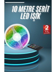 10M Şerit Led İç Mekan Renkli Rgb Şerit Led Kumandalı