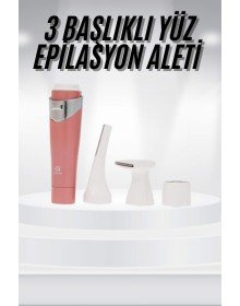 3 Başlıklı Yüz Kaş Epilasyon Aleti Değiştirilebilir Başlık Hassas Ciltlere Uygun