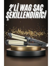 İkili Wag Maşa Saç Şekillendirici Seramik Kaplama Isı Ayarlı