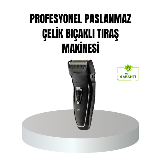 Profesyonel Şarjlı Saç ve Sakal Tıraş Makinesi – Çelik Bıçaklı, Ayarlanabilir Başlıklı, Kablosuz