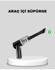 Mini Şarjlı Araç Süpürgesi – 120W Güçlü Motor, 5500PA Vakum Emiş, Yıkanabilir Filtre
