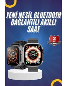 Yeni Model Akıllı Saat Ultra Smart Watch Gümüş Kasa 45mm Titreşim