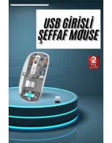 Kablosuz Mouse Fare Şarjlı Bluetooth Wireless Çift Modlu Sessiz