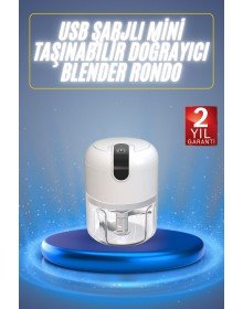 Mini El Rondosu Şarjlı Doğrayıcı Taşınabilir Rondo Blender 250 ML