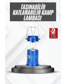Kamp Lambası Güneş Enerjili Led Lamba Işıldak Şarjlı Powerbank Özellikli