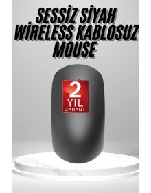 Siyah Kablosuz Mouse Wireless Mouse Minimal Tasarım