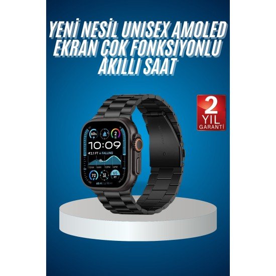 Akıllı Saat 3 Kordonlu Waterproof Adımsayar, Titreşim ve GPS Özelliği