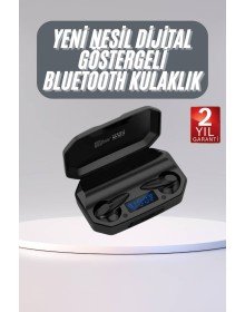Rgb Işıklı Çift Mikrofonlu Siyah Profesyonel  Kulaklığı Kablosuz Kulakiçi