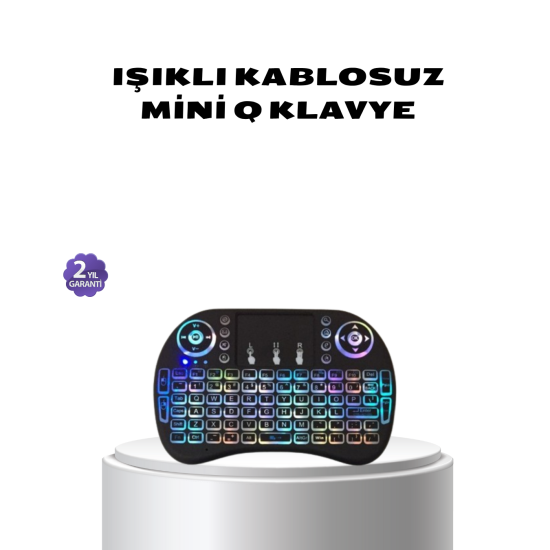 Işıklı Q Klavye – Entegre Touchpad, Ergonomik Tasarım ve Türkçe Karakter Desteği Işıklı Q Klavye – Entegre Touchpad, Ergonomik Tasarım ve Türkçe Karakter Desteği