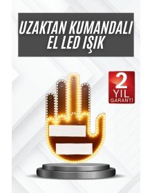 Uzaktan Kumandalı El Orta Parmak Led Araç Camına Özel