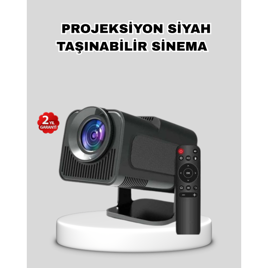 Akıllı Projeksiyon Cihazı HDMI USB Bağlantılı Taşınabilir Enerji Tasarruflu