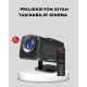 Akıllı Projeksiyon Cihazı HDMI USB Bağlantılı Taşınabilir Enerji Tasarruflu