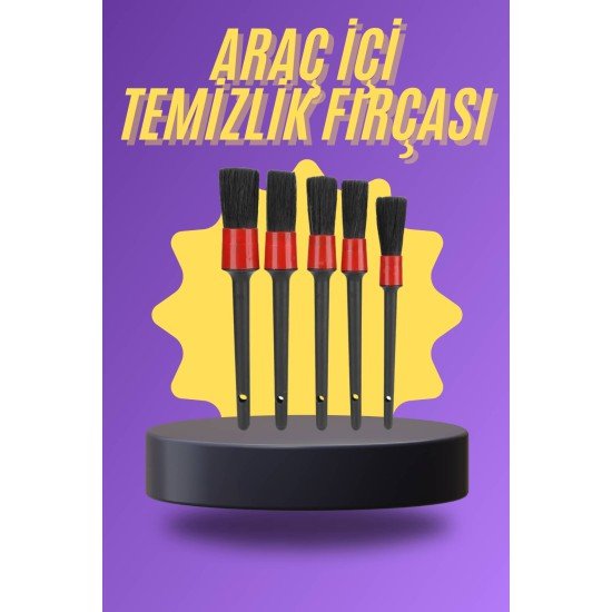 5 Parça Araç İçi Temizlik Fırçası Araç İçi-Dışı Temizleme Fırça Seti 5 Parça Araç İçi Temizlik Fırçası Araç İçi-Dışı Temizleme Fırça Seti