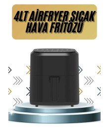 4L Airfryer Hazneli Hava Fritözü Yağsız Fritöz Taşınabilir Fırın İşlevi Gören Pratik