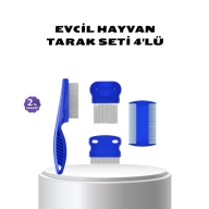 4’lü Evcil Hayvan Tüy Temizleme Seti – Paslanmaz Çelik,Plastik, Pratik ve Hijyenik Bakım
