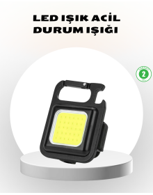 Süper Parlak 800 Lümen LED Fener – USB Şarjlı, 3 Işık Modlu, Mini Taşınabilir ve Anahtarlık Tipi