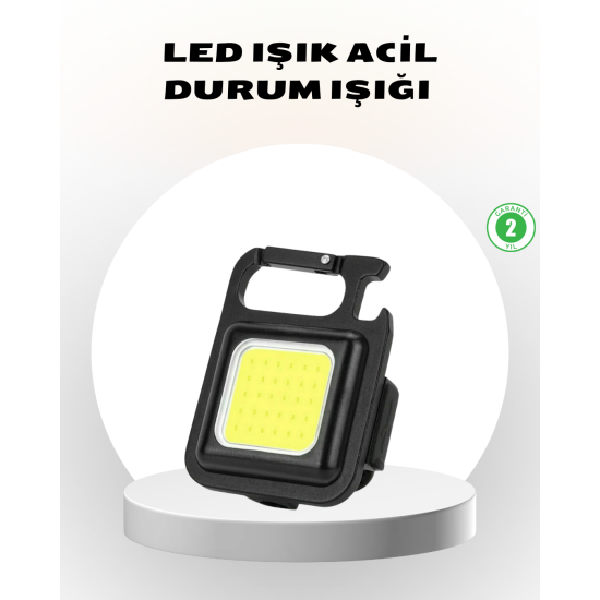 Süper Parlak 800 Lümen LED Fener – USB Şarjlı, 3 Işık Modlu, Mini Taşınabilir ve Anahtarlık Tipi