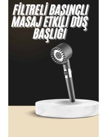 Duş Başlığı Profesyonel Masaj Başlıklı 3 Modlu Yeni Nesil Masaj Uçlu Su Tasarruflu
