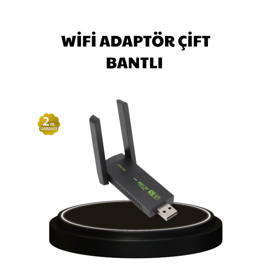Dual Band USB WiFi Adaptör – 1200 Mbps Hız Dual Band USB WiFi Adaptör – 1200 Mbps Hız