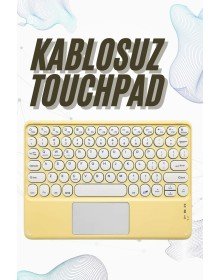 Bluetooth Touchpad Klavye 10.9 inch Kablosuz Wifi Q Klavye Slim