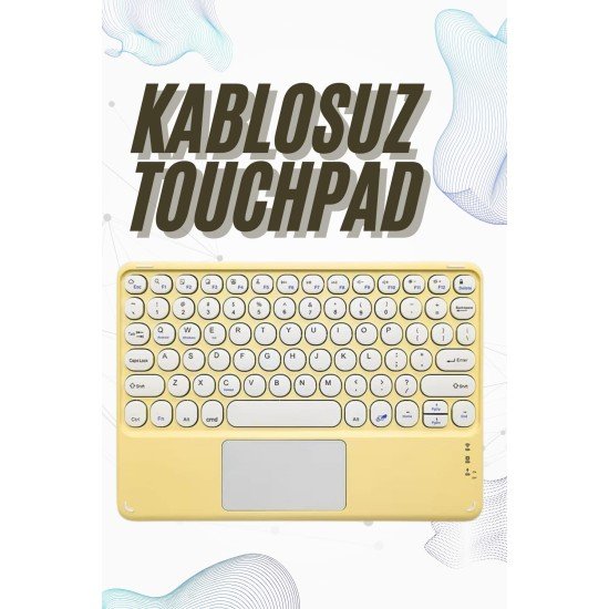 Bluetooth Touchpad Klavye 10.9 inch Kablosuz Wifi Q Klavye Slim
