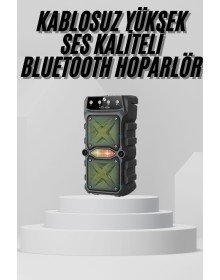 Bluetooth Hoparlör Yüksek Ses Kaliteli Büyük Boy Çift Çıkışlı Ses Bombası
