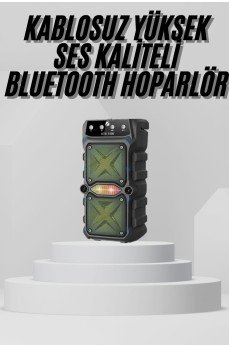 Bluetooth Hoparlör Yüksek Ses Kaliteli Büyük Boy Çift Çıkışlı Ses Bombası