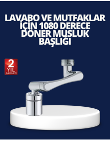 Esnek 1080° Musluk Başlığı 3 Eklemli Hareketli Su Modlu Lavabo Aparatı