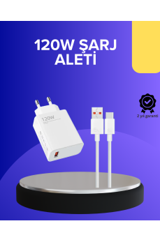 120 Watt Hızlı Şarj Adaptörü Samsung S20 S21 S22 S23 Uyumlu
