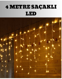 4 Metre Şelale Led Işık Perdesi Dekoratif
