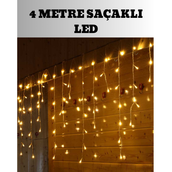 4 Metre Şelale Led Işık Perdesi Dekoratif