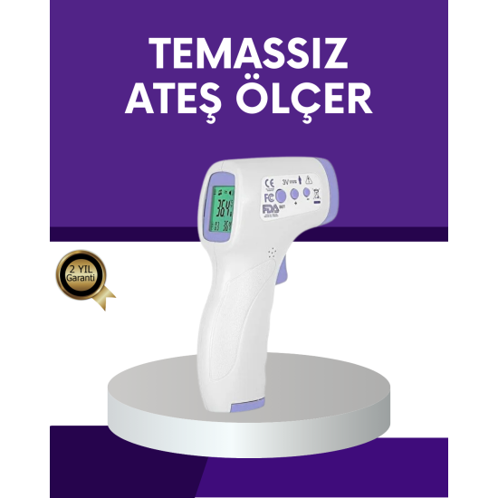 Temassız Ateş Ölçer Dijital Kızılötesi Termometre Hızlı Ölçüm Temassız Ateş Ölçer Dijital Kızılötesi Termometre Hızlı Ölçüm
