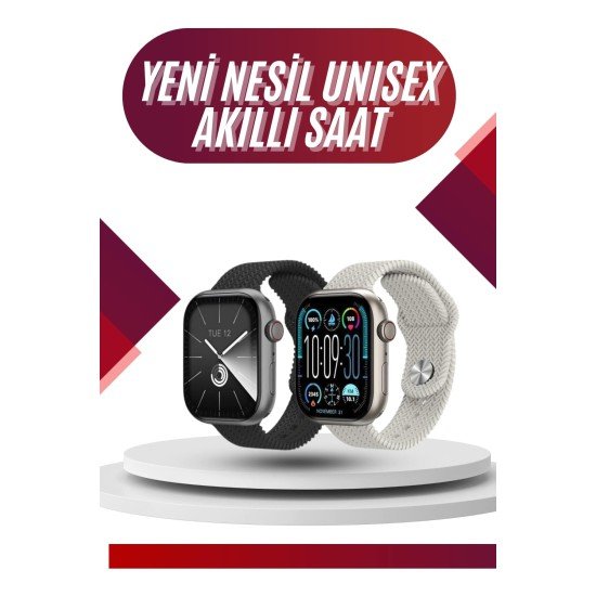 Kablosuz Bluetooth Bağlantılı Kulaklık ve Dokunmatik Ekran Akıllı Saat Arama Cevaplama