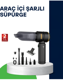 Kablosuz Şarjlı Araç İçi ve Küçük Alanlar İçin Güçlü Vakumlu Süpürge