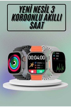 7 Kordonlu Akıllı Saat Ve  Kulaklığı Bluetooth Bağlantılı Android ve İOS Uyumlu