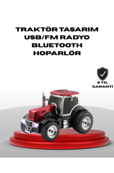 Traktör Tasarımlı Bluetooth Hoparlör USB TF AUX FM Radyo