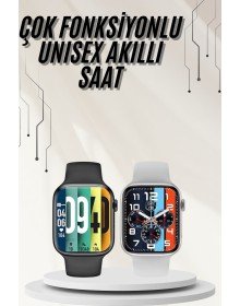 Dijital Göstergeli Powerbank Kulaklık ve 7 Kordonlu Yeni Nesil Akıllı Saat Amoled Ekran