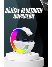 Bluetooth Hoparlör G Şekli Atmosfer Akıllı Rgb Lamba Wireless Kablosuz Şarj