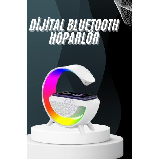 Bluetooth Hoparlör G Şekli Atmosfer Akıllı Rgb Lamba Wireless Kablosuz Şarj Bluetooth Hoparlör G Şekli Atmosfer Akıllı Rgb Lamba Wireless Kablosuz Şarj