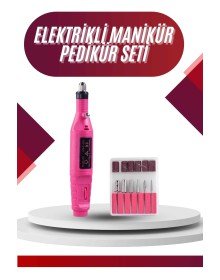 Elektrikli Profesyonel Manikür Pedikür Seti Değiştirilebilir Başlık Seçeneği