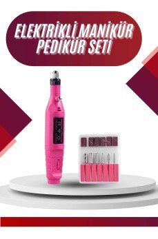 Elektrikli Profesyonel Manikür Pedikür Seti Değiştirilebilir Başlık Seçeneği