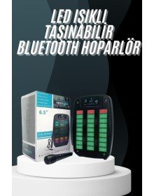 Bluetooth Hoparlör Taşınabilir Şarjlı Işıklı Büyük Boy Yüksek Ses Kaliteli