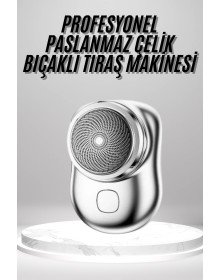 Mini Sıfır Sakal Yanak Tıraş Makinesi USB Şarjlı Sıfır Sakal Taşınabilir Korumalı