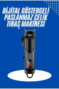 Profesyonel Saç Kesme Aleti Dijital Saç Sakal Tıraş Makinesi Uzun Ömürlü