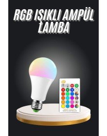 Ambiyans Aydınlatma RGB Led Lamba Kumandalı Renk Değiştirebilen