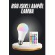 Ambiyans Aydınlatma RGB Led Lamba Kumandalı Renk Değiştirebilen