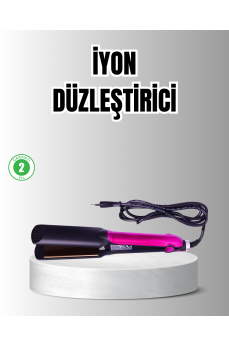 Profesyonel İyon Teknolojili Saç Düzleştirici – 220°C Hızlı Isınma ve LED Ekranlı Tasarım