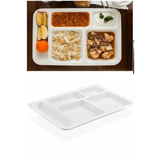 1 Adet 5 Bölmeli Kırılmaz Tabldot Tabak Self Servis Yemekhane Okul Lokanta Tabildot (40 cm x28 cm) 1 Adet 5 Bölmeli Kırılmaz Tabldot Tabak Self Servis Yemekhane Okul Lokanta Tabildot (40 cm x28 cm)